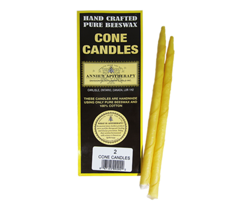 Beeswax Cone Candles 2pcs pack