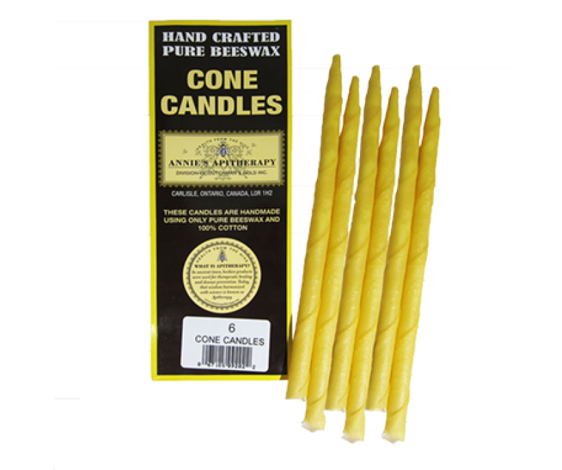 Beeswax Cone Candles 6pcs pack