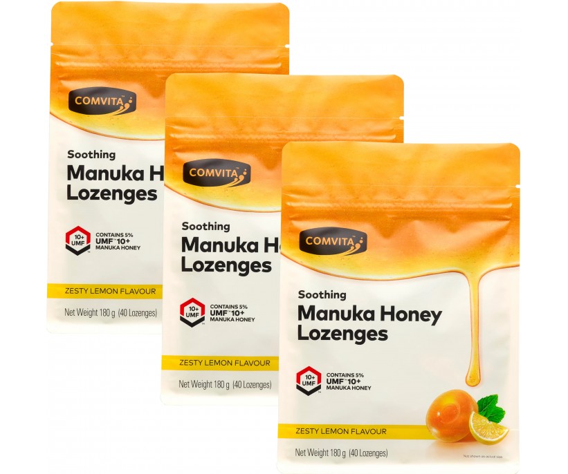[Bundle] 3x Manuka Honey Lozenges - Lemon & Honey, 40s