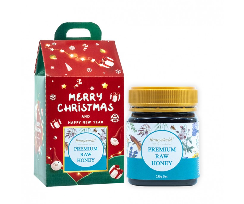 Premium Raw Honey 250g in Christmas Gift Box (Bundle of 10)