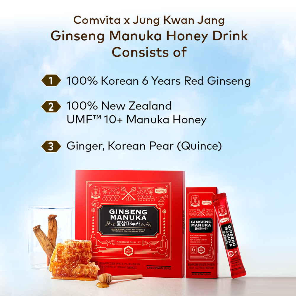 
                  
                    Comvita x JKJ Red Ginseng Manuka Honey, 30 Sachets
                  
                