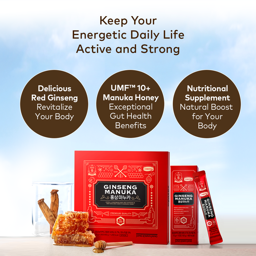 
                  
                    Comvita x JKJ Red Ginseng Manuka Honey, 30 Sachets
                  
                