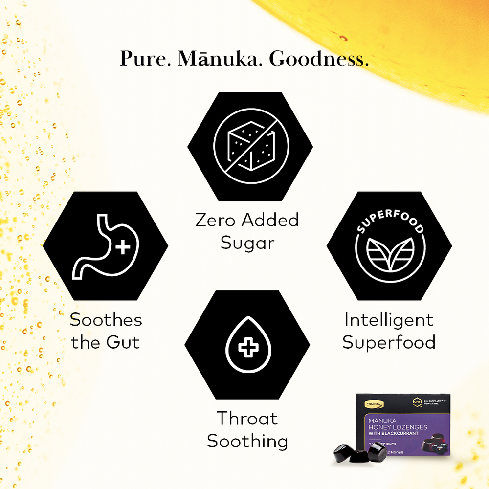 
                  
                    UMF™ 10+ Manuka Honey Lozenges - Blackcurrant
                  
                