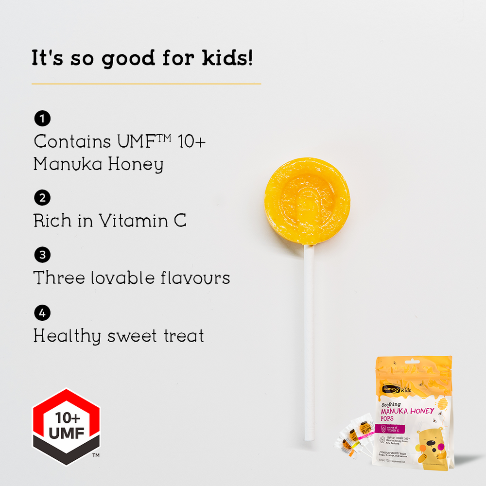 
                  
                    UMF™ 10+ Manuka Honey Soothing Pops, 15 pops
                  
                