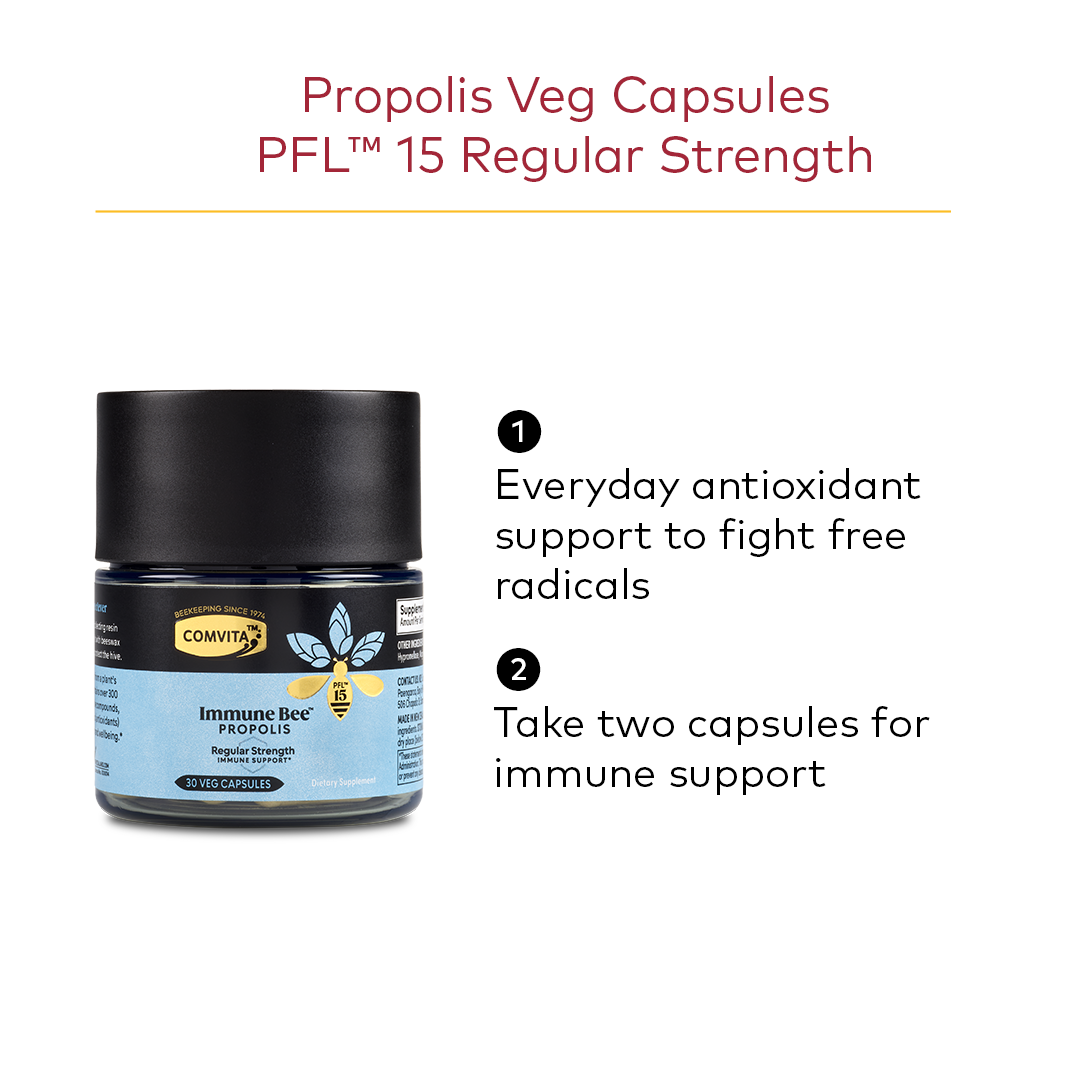 
                  
                    Immune Bee™ Propolis PFL™ 15 Regular Strength Vege Caps
                  
                